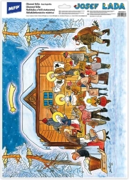 Okenné fólie Vianoce Josef Lada VA019