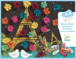 koláže s farebnými strapcami Djeco