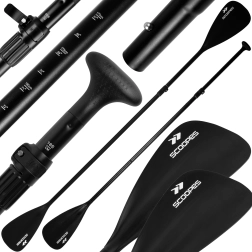 Skladacie a nastaviteľné pádlo 2v1 Blade čierne