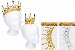 Karnevalová koruna v zlatej/striebornej farbe