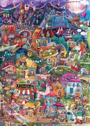 Puzzle HEYE Happy Town: Dobrý večer! 1000 dielikov