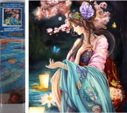 Diamantové maľovanie Motýlia kráľovná 30x40cm