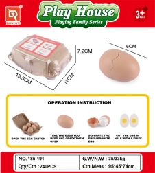 Sada detských vajíčok v plate (6 ks)