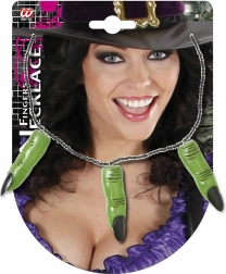 Strašidelný hororový náhrdelník s prstami