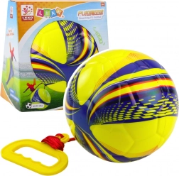 Žltá penová loptička na šnúrke so sťahovačom 14 cm