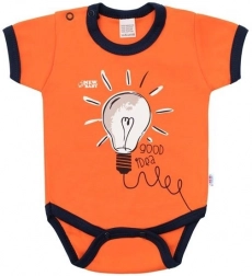 Dojčenské bavlnené body s krátkym rukávom New Baby Happy Bulbs