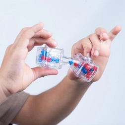 Fidget Blox Sound relaxačná kocka – modrá a červená