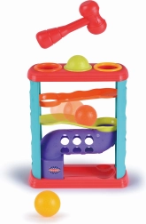 Zatlĺkacia guľôčková dráha s kladivkom