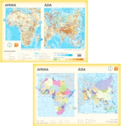Mapa Afrika a Ázia obojstranná A3