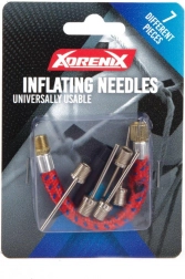 Sada kovových ihiel a nadstavcov na nafukovanie lôpt