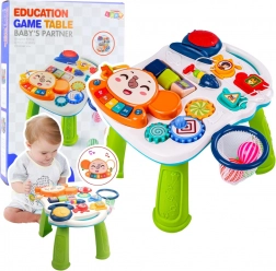 Interaktívny vzdelávací stolík 6v1 so svetlami a zvukmi