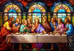 Diamantové maľovanie Posledná večera vitrína 80 × 40 cm