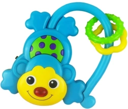 Detské hrkálka so zvukom Baby Mix opička – Modrá