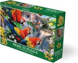 3D puzzle papagáje 100 dielikov