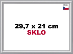 Plastový rámik strieborný pre A4