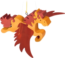 Fauna drevený lietajúci kôň na zavesenie