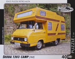 Puzzle Retro Autá Škoda 1203 Camp 40 dielikov