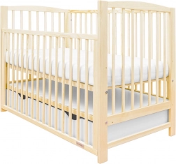 Detská postieľka New Baby Lilly so sťahovacou bočnicou a zásuvkou – prírodná