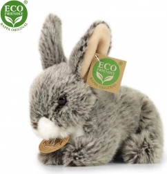 Plyšový zajačik tmavosivý ležiaci 17 cm ECO friendly