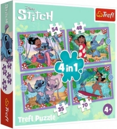Puzzle Lilo & Stitch 4v1 Bláznivý deň Trefl
