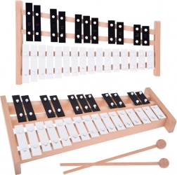 Drevené chromatické zvonky 27 tónov s paličkami