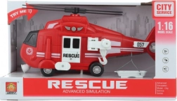 Hasičská helikoptéra na batérie so svetlom a zvukom