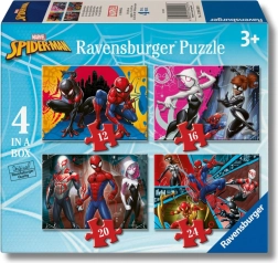 Ravensburger puzzle marvel: spider-man 4v1 (12–24 dielikov)