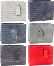 Darčeková taška so zlatými líniami