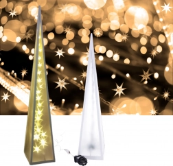Pyramída LED rotujúce hviezdy 16*16*90 cm