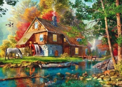 Puzzle Vodný mlyn na jeseň 1000 dielikov SCHMIDT