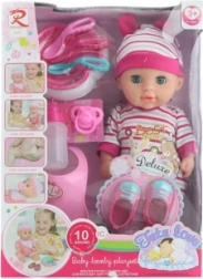 Bábätko 30 cm so zvukmi a čuracou funkciou s doplnkami