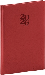 Týždenný diár Essenza 2026, čerešňa