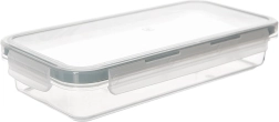 Nízky plastový box na potraviny s vekom a tesnením 400 ml