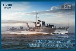 Plastový model lode HMS Hotspur (1941) – torpédoborec triedy H