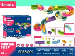 Prísavná guľôčková dráha do vane 34 dielov