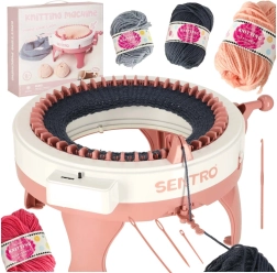 Okrúhly pletací stroj 48 ihiel s priadzou – sada pre deti aj začiatočníkov