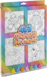 Maľovanie podľa čísiel 4v1 pre dievčatá – kreatívna sada