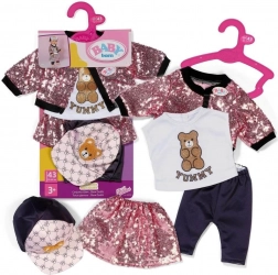 BABY born Glam Outfit – päťdielna sada oblečkov pre bábiky 43 cm