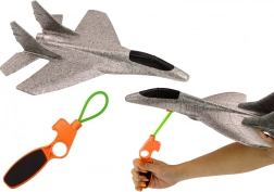 Polystyrénová stíhačka s vystreľovačom sivá