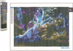 Diamantové maľovanie NORIMPEX – motýlia víla 30 × 40 cm
