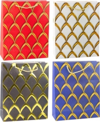 Darčeková taška so zlatými zdobenými motívmi 32 × 26 × 12 cm