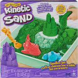 Kinetic Sand – zelená stolová piesková sada s táckou