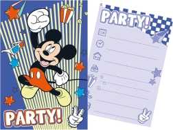 Sada párty pozvánok s obálkami MICKEY MOUSE (5+5)