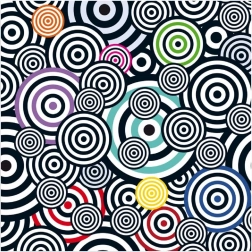 Curiosi štvorcové puzzle Q Shake vzor V 70 dielikov