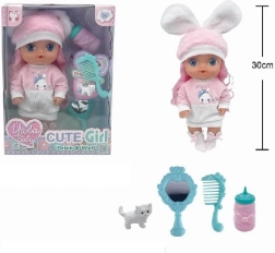 panenka 30 cm pije a ciká s doplnkami