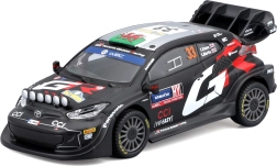 kovový model bburago 1:43 toyota gr yaris rally1 hybrid číslo 33 evans v darčekovej krabičke