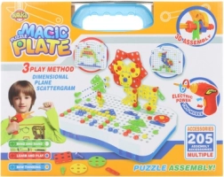 Skrutkovacia stavebnica s vŕtačkou a kufríkom, 205 dielov