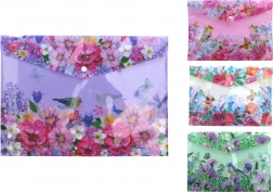 Zložka s drukom 35 × 25 cm – kvietky