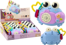 Krabí fotoaparát hrkálka Projektor zvuky batérie modrý