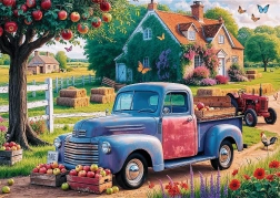 Puzzle TREFL Premium Plus Čajový Čas: Farmárove Auto 500 Dielikov